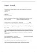 Psych&period; Exam 3 Practice Exam Questions With 100&percnt; Guaranteed Verified Answers&period;