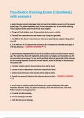 Psychiatric Mental Health Nursing bundled exam with solutions
