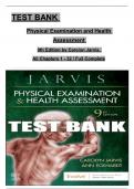 Test Bank for Physical Examination and Health Assessment 9th Edition by Carolyn Jarvis&comma; Ann Eckhardt &sol; All Chapters 1-32 &sol; Full Complete ISBN&colon;9780323809849