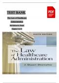 TEST BANK for The Law of Healthcare Administration 9th Edition by Stuart Showalter &vert; All 15 Chapters ISBN&colon;9781640551305