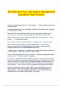 DLA Records And Information Management Questions And Answers&period;