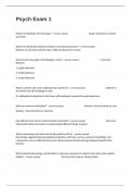 Psych Exam 1 Comprehensive Questions With All Correct Verified Answers&period;