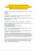 DLA Records And Information Management Questions And Answers 100&percnt; Guaranteed Success&period;