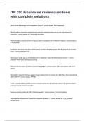 ITN 200 Final exam review questions with complete solutions