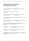 Psychology Exam 1 Review&comma; PSYCHOLOGY EXAM 1 Questions And Correct Verified Answers Guaranteed Answers&period;