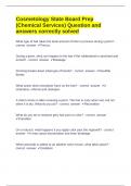 Cosmetology State Board Prep &lpar;Chemical Services&rpar; Question and answers correctly solved 