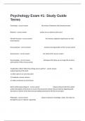  Psychology Exam &num;1&colon; Study Guide Terms Actual Complete Questions With 100&percnt; Verified Answers&period;