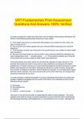   VATI Fundamentals Post-Assessment Questions And Answers 100&percnt; Verified&period;