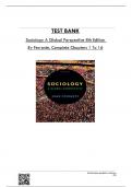 Sociology A Global Perspective 8th Edition by Ferrante Test Bank - QUESTIONS & ANSWERS &lpar;ALL CHAPTERS&rpar; LATEST
