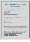 NURS 509 STUDY EXAM QUESTIONS  AND ANSWERS&period;
