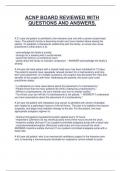 ACNP BOARD REVIEWED WITH  QUESTIONS AND ANSWERS &lpar;2025-2026&rpar;