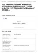 2024 Walmart - Stormwater SWPPP &vert;2024 ACTUAL EXAM QUESTIONS AND VERIFIED ANSWERS &sol;GET IT 100&percnt; ACCURATE&vert;ALREADY GRADED A&plus;