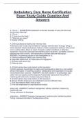 Ambulatory Care Nurse Certification  Exam Study Guide Question And  Answers 2025-2026