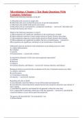 Microbiology Chapter 1 Test Bank Questions With Complete Solutions