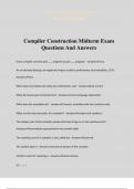 Compiler Construction Midterm Exam Questions And Answers