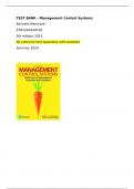 Test bank Management Control Systems Merchant 5th ed&period; - 46 common test questions with answers