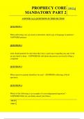  PROPHECY CORE MANDATORY PART 2   QUESTIONS  AND ANSWERS 2024
