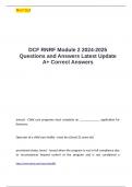 DCF RNRF Module 2 2024-2025 Questions and Answers Latest Update A&plus; Correct Answers