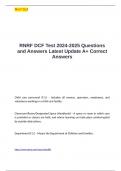 RNRF DCF Test 2024-2025 Questions and Answers Latest Update A&plus; Correct Answers
