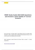 RNRF Study Guide 2024-2025 Questions and Answers Latest Update A&plus; Correct Answers