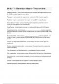 Unit 11- Genetics Uses- Test review