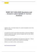 RNRF DCF 2024-2025 Questions and Answers Latest Update A&plus; Correct Answers