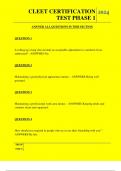  CLEET CERTIFICATION TEST PHASE 1 QUESTIONS  AND ANSWERS 2024