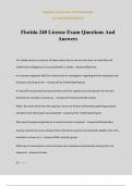 Florida 240 License Exam Questions And Answers
