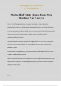 Florida Real Estate License Exam Prep Questions And Answers