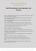 Food Microbiology Exam Questions And Answers