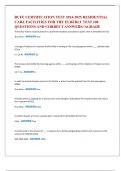 RCFE CERTIFICATION TEST 2024-2025 RESIDENTIAL  CARE FACILITIES FOR THE ELDERLY TEST 100  QUESTIONS AND CORRECT ANSWERS&sol;&sol;AGRADE  