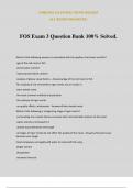FOS Exam 3 Question Bank 100&percnt; Solved&period;