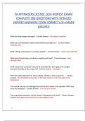 PA APPRAISERS LICENSE 2024 NEWEST EXAM&sol; COMPLETE 200 QUESTIONS WITH DETAILED VERIFIED ANSWERS &lpar;100&percnt; CORRECT&rpar; &sol;A&plus; GRADE ASSURED