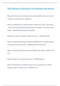 NHA Pharmacy Tech Practice Test Questions And Answers