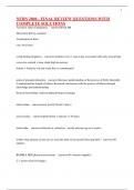 NFDN 2004 - FINAL REVIEW QUESTIONS WITH COMPLETE SOLUTIONS