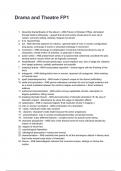 Drama and Theatre FP1 QUESTIONS AND CORRECT DETAILED ANSWERS WITH RATIONALES  2025&sol;2026 &lpar;VERIFIED ANSWERS&rpar; &vert;ALREADY GRADED A&plus;