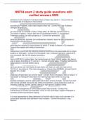 NM704 exam 2 study guide questions with verified answers 2025