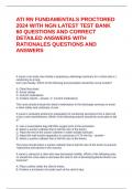 ATI RN FUNDAMENTALS PROCTORED 2024 WITH NGN LATEST TEST BANK 60 QUESTIONS AND CORRECT DETAILED ANSWERS WITH RATIONALES QUESTIONS AND ANSWERS