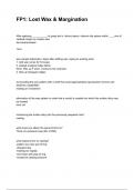 FP1&colon; Lost Wax & Margination QUESTIONS AND CORRECT DETAILED ANSWERS WITH RATIONALES  2025&sol;2026 &lpar;VERIFIED ANSWERS&rpar; &vert;ALREADY GRADED A&plus;