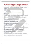 NUR 167&sol;166 Exam 2 Review Questions and Answers 2025