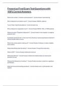 Fresenius Final Exam Test Questions with 100&percnt; Correct Answers&period;