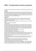 HESI - Fundamentals practice questions &lpar;Latest 2026 &sol; 2027&rpar;&colon; Most Comprehensive Qs & Ans - to Pass the Exam&comma; 100&percnt; Verified