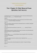 Test- Chapter 22- Hair Removal Exam Questions And Answers