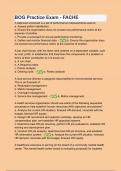 BOG Practice Exam - FACHE