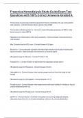 Fresenius Hemodialysis Study Guide Exam Test Questions with 100&percnt; Correct Answers-Graded A&period;
