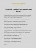 Laser Hair Removal Exam Questions And Answers