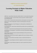 Learning Strategies in Higher Education Study Guide&period;