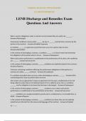 LENB Discharge and Remedies Exam Questions And Answers