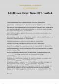 LENB Exam 1 Study Guide 100&percnt; Verified&period;