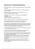 Biotech Ch&period; 1 Review Questions